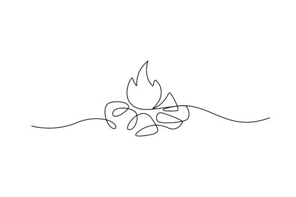 Bonfire Line Art Review