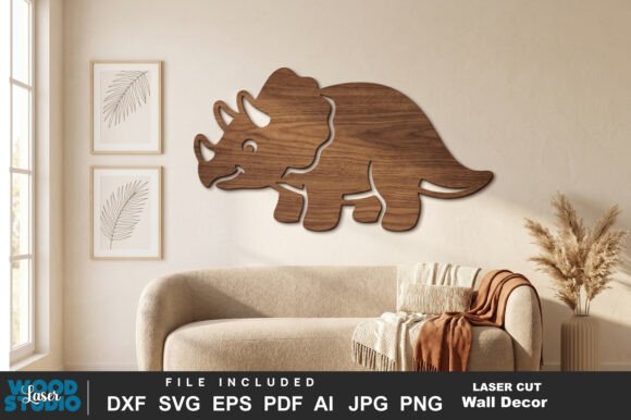 Dinosaur Wall Art Laser Cut SVG
