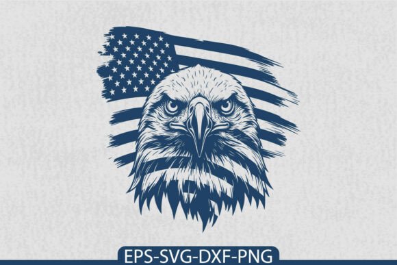 Distressed Patriotic Eagle SVG Design: Graphics for Crafts and Branding