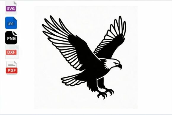 Eagle SVG Clipart Flying Bird Vector Art