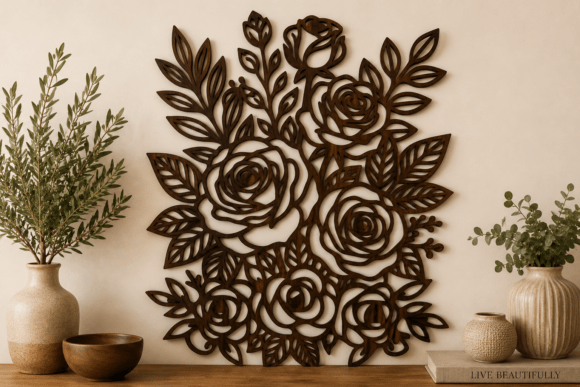 Floral Wall Decor SVG Laser Cut File