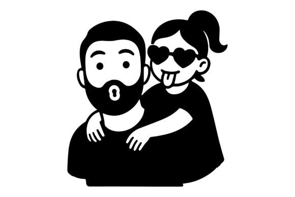 Free Dad Daughter SVG Clipart Silhouette: Graphics and Crafts for Branding