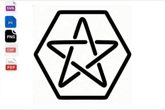 Hexagon Star SVG Bundle for Graphics and Crafts