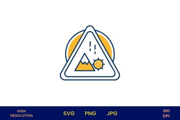 Risk Appetite Icon with Mountain Graphics Freebies