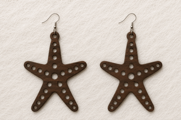 Sea Earrings Svg Laser Cut File