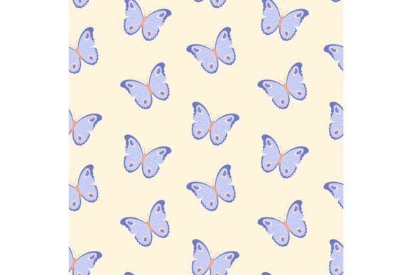 Soft Purple Butterfly Vector Pattern Graphics