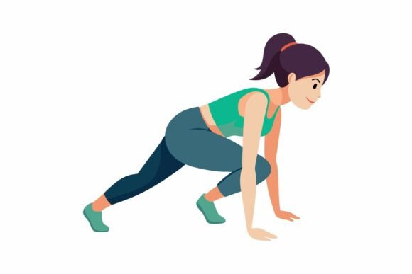 Woman Fitness Exercise Illustration